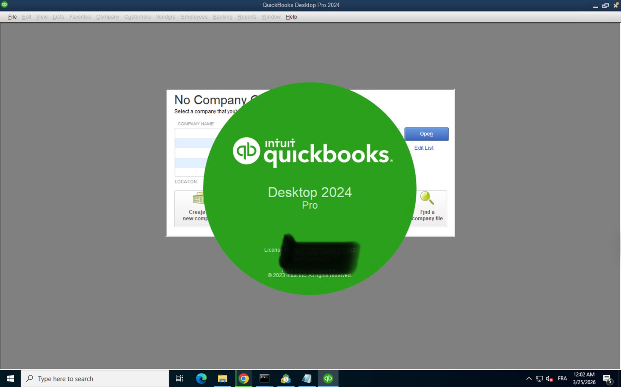 QuickBooks activation success