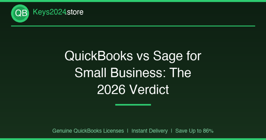 QuickBooks vs Sage for Small Business: The 2026 Verdict