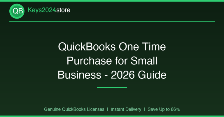 QuickBooks One Time Purchase for Small Business — 2026 Guide