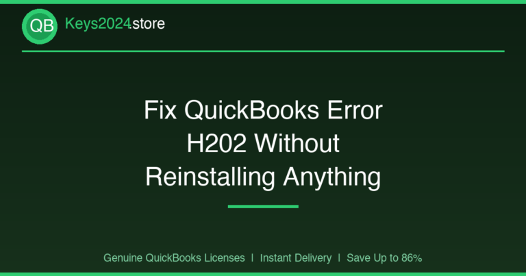 Fix QuickBooks Error H202 Without Reinstalling Anything