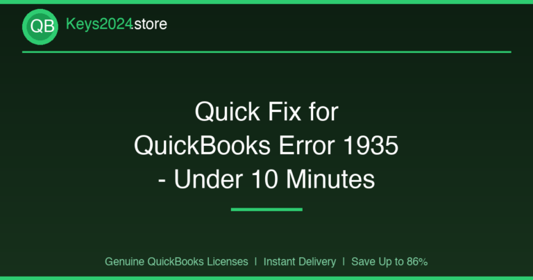 Quick Fix for QuickBooks Error 1935 — Under 10 Minutes