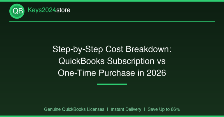 Step-by-Step Cost Breakdown: QuickBooks Subscription vs One-Time Purchase in 2026