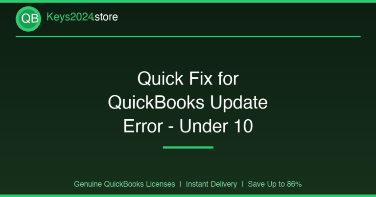 Quick Fix for QuickBooks Update Error — Under 10 Minutes